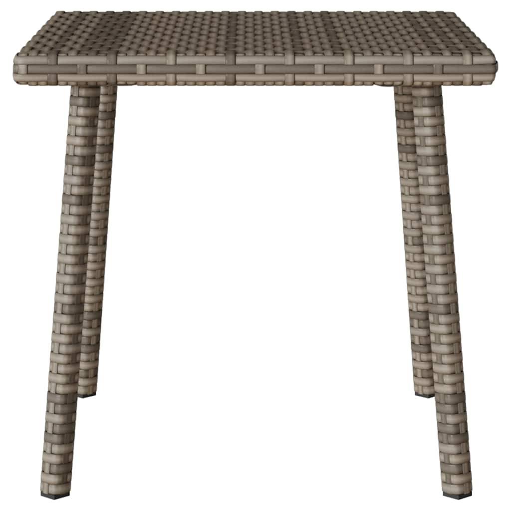 Table basse de jardin rectangulaire rotin gris 40 x 40 x 37 cm - PANGIVO - Image 5