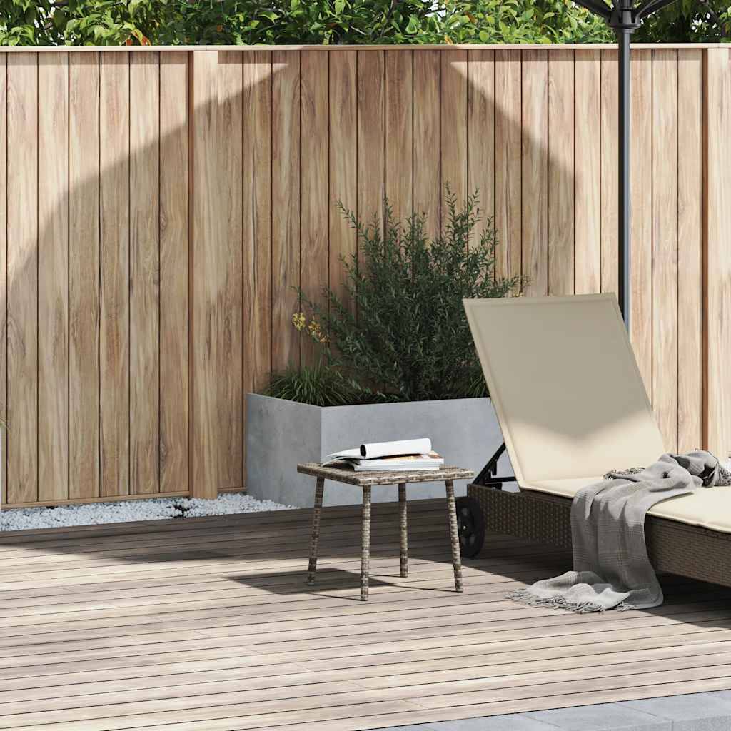 Table basse de jardin rectangulaire rotin gris 40 x 40 x 37 cm - PANGIVO - Image 1
