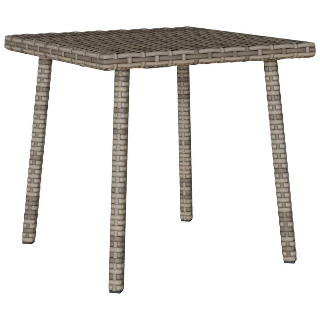 Table basse de jardin rectangulaire rotin gris 40 x 40 x 37 cm - PANGIVO - Image 2
