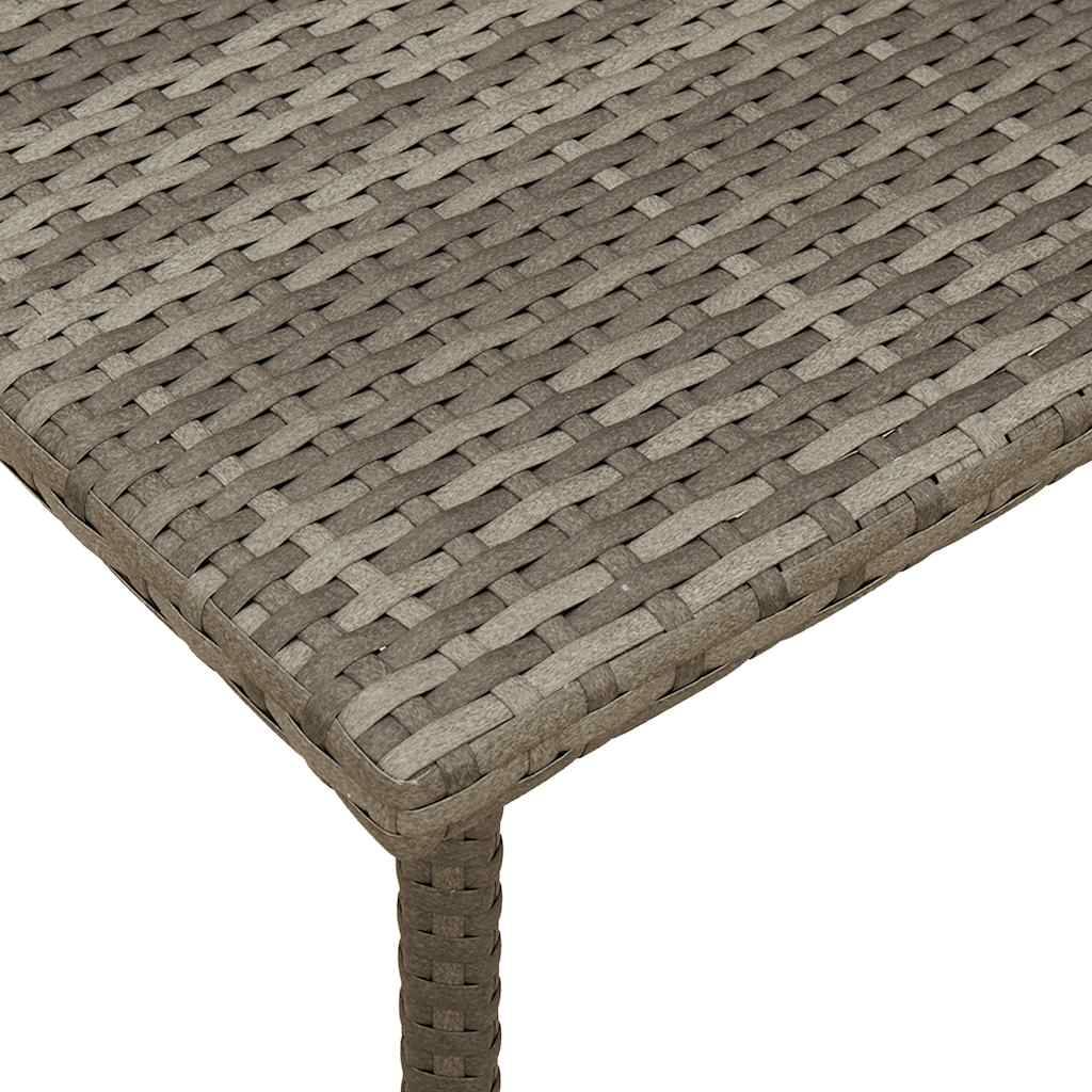 Table basse de jardin rectangulaire rotin gris 40 x 40 x 37 cm - PANGIVO - Image 7