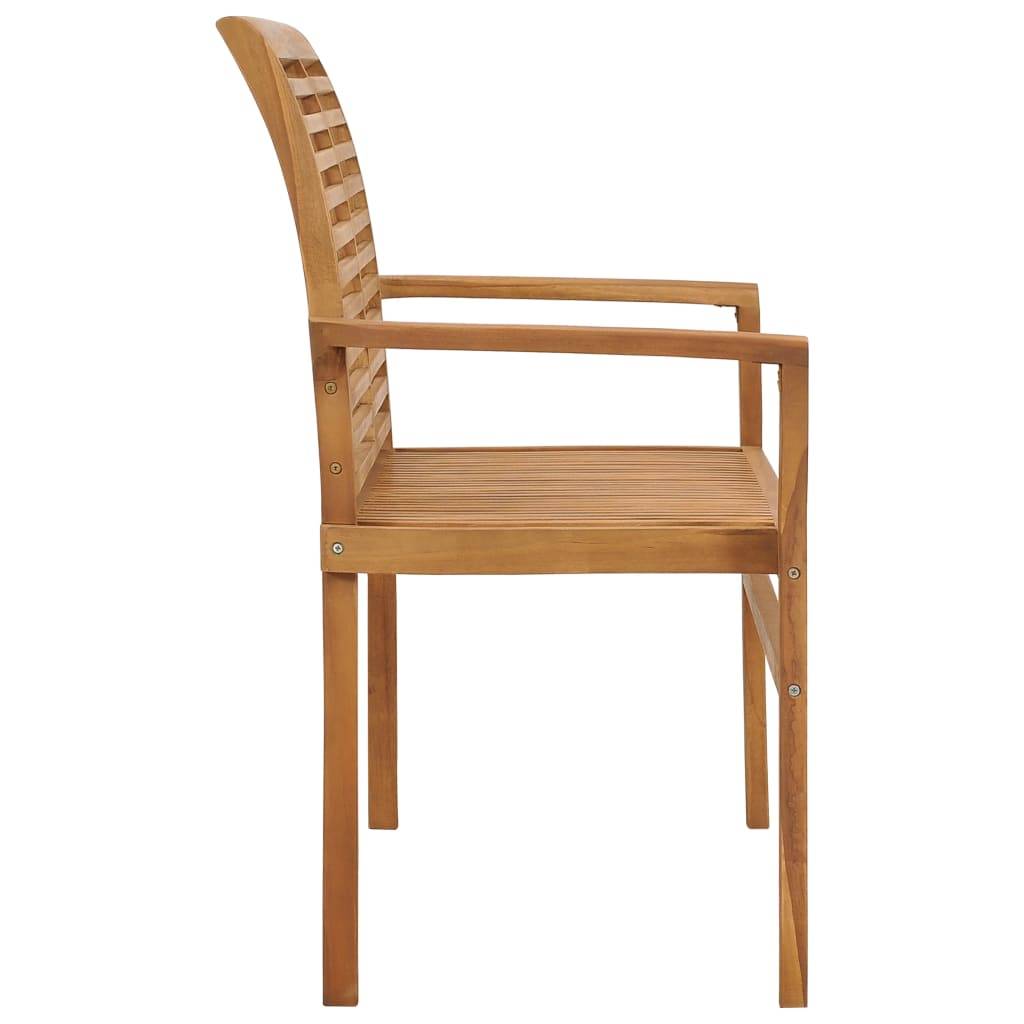 Helloshop26 - Banc de jardin meuble de patio d'extérieur terrasse avec coussin 112 x 55 x 94 cm bleu clair 112 cm bois de teck - Imagen 4