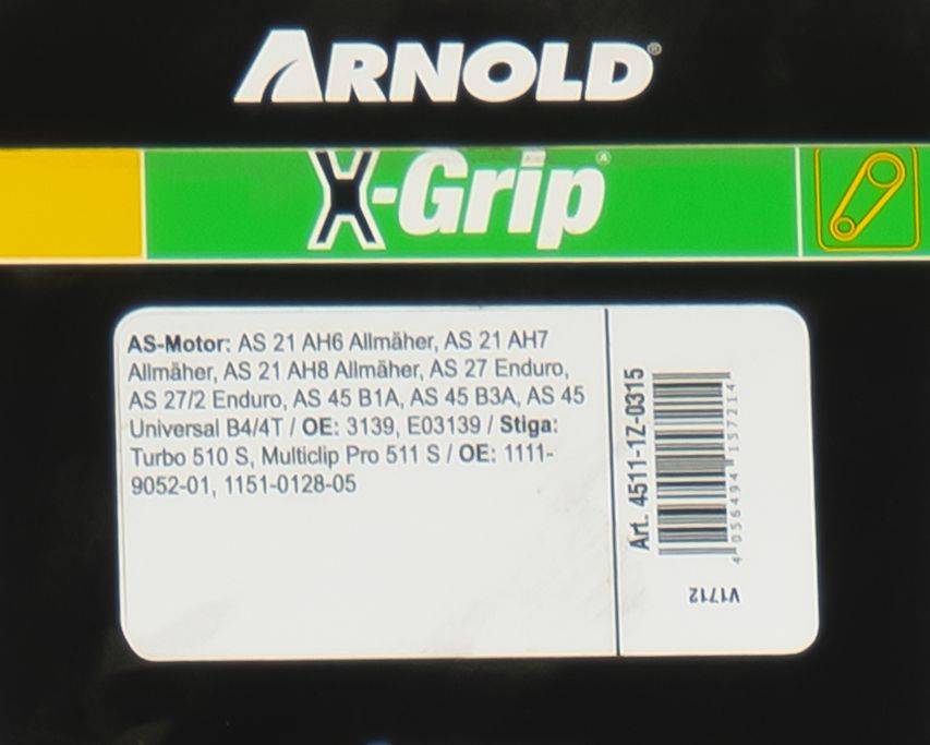 Arnold - Courroie trapézoïdale X-Grip V de type Z 31,5 Arnold - Imagen 3