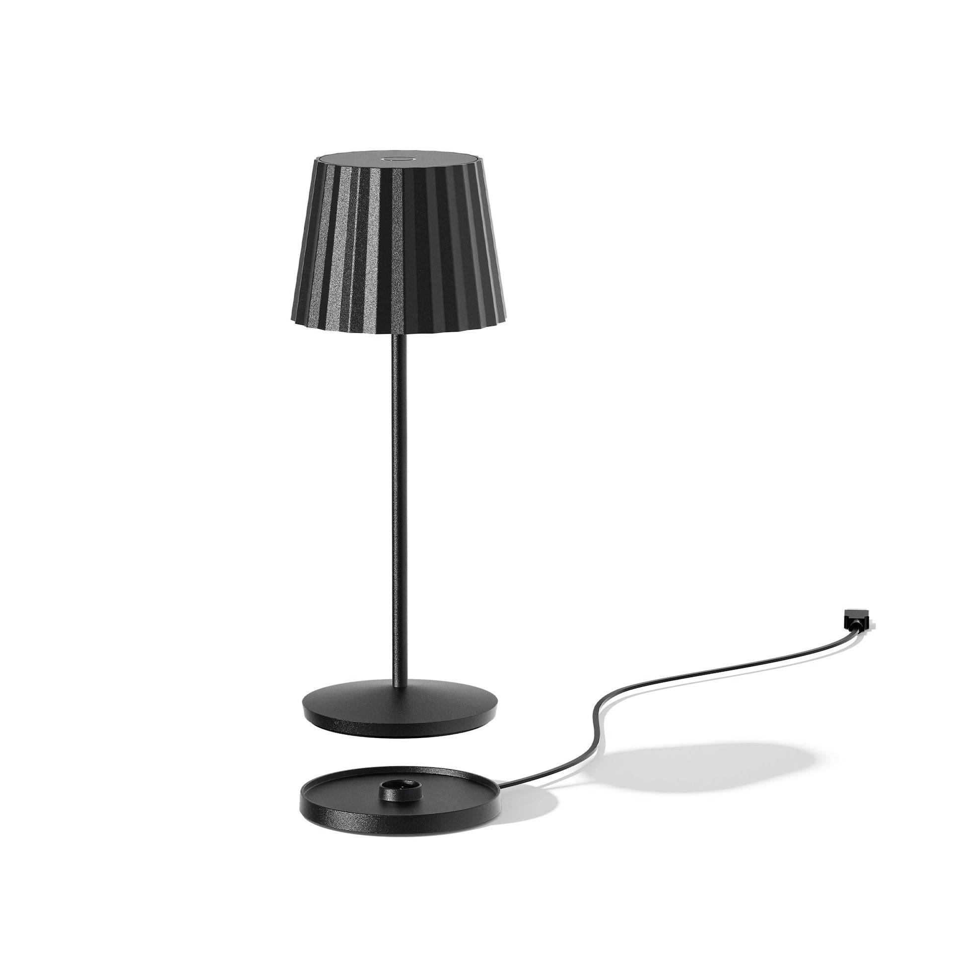 Lumisky - Lampe de table sans fil ABBY Noir H30cm - Imagen 7