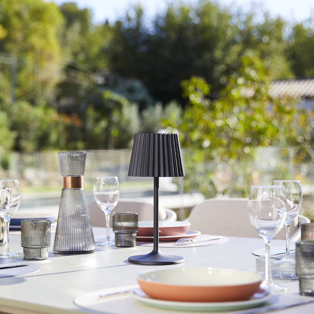 Lumisky - Lampe de table sans fil ABBY Noir H30cm - Imagen 3