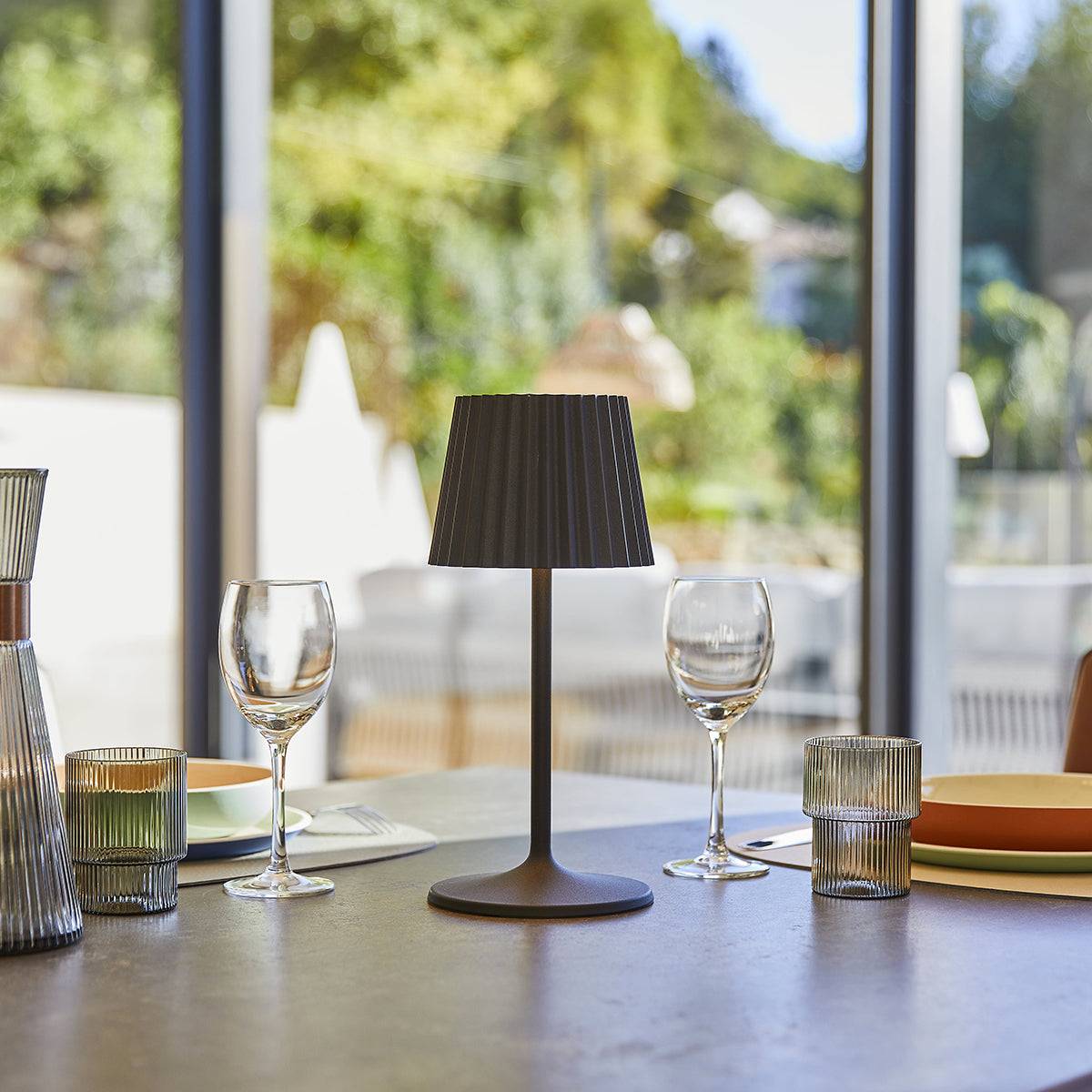 Lumisky - Lampe de table sans fil ABBY Noir H30cm - Imagen 2