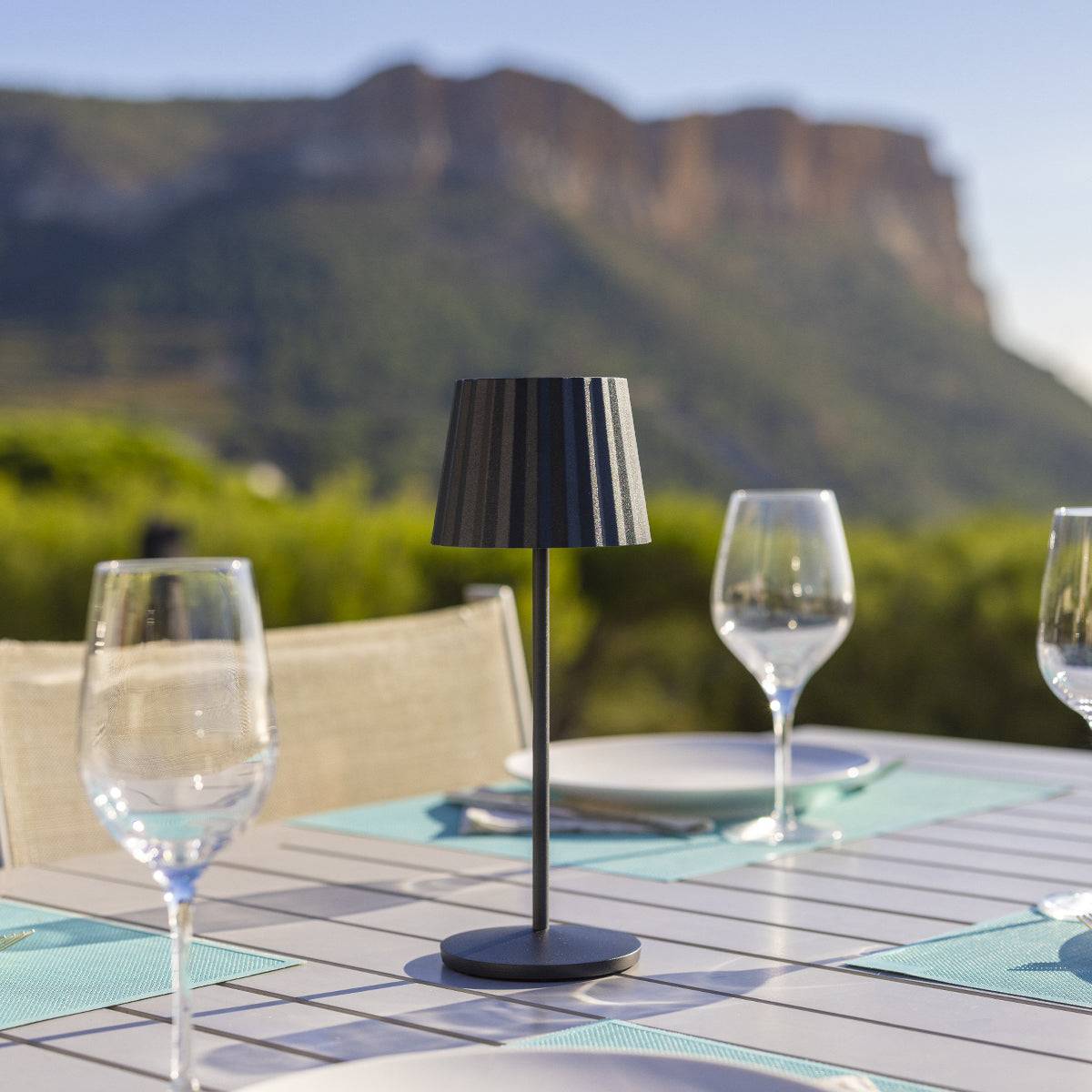 Lumisky - Lampe de table sans fil ABBY Noir H30cm - Imagen 4