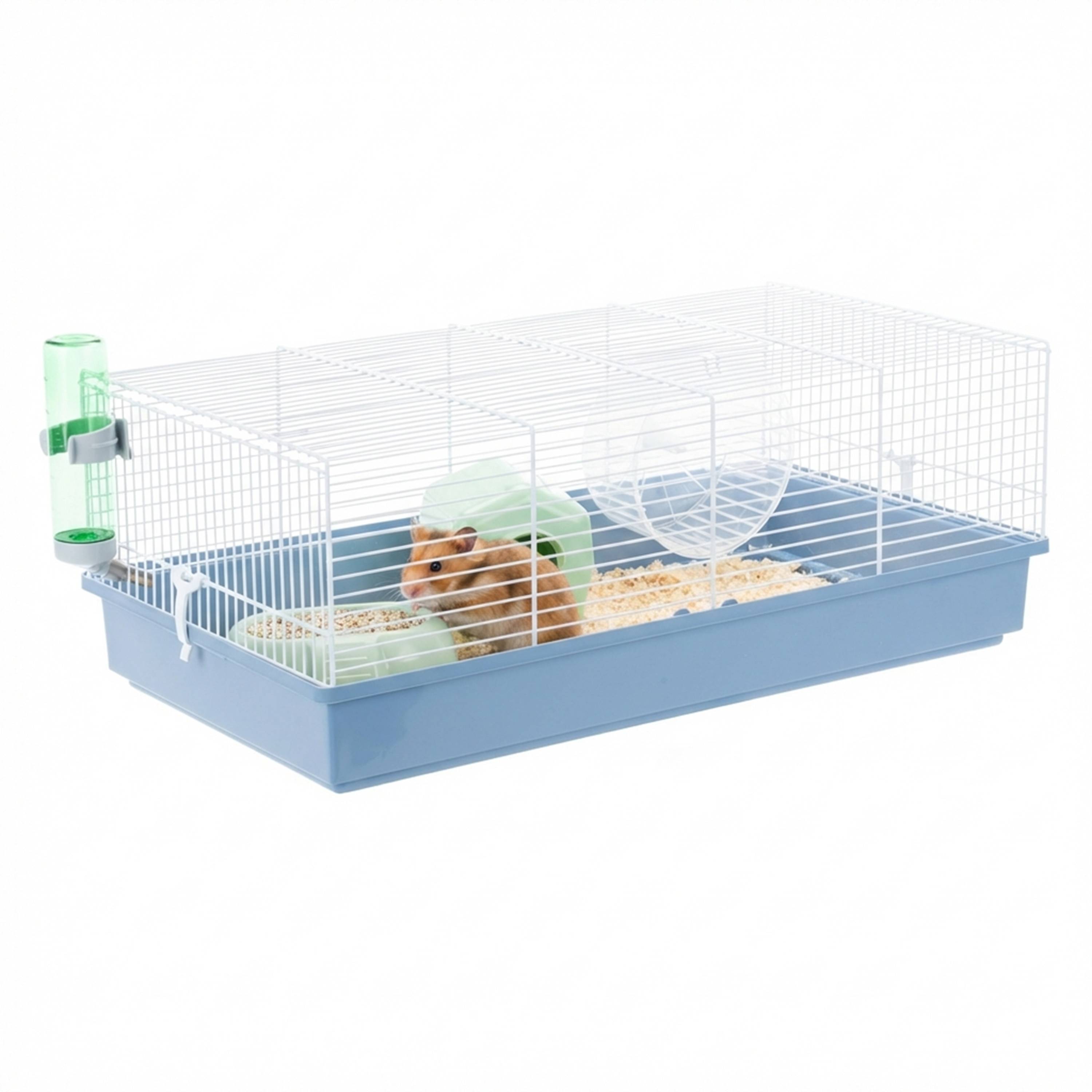 Ferplast - FERPLAST Cage pour Rongeurs CRICETI 11 pour Hamsters, en Métal, Accessoires inclus : Mangeoire, Abreuvoir, Maison, Roue. 57.5x31xh21.5cm - Imagen 4