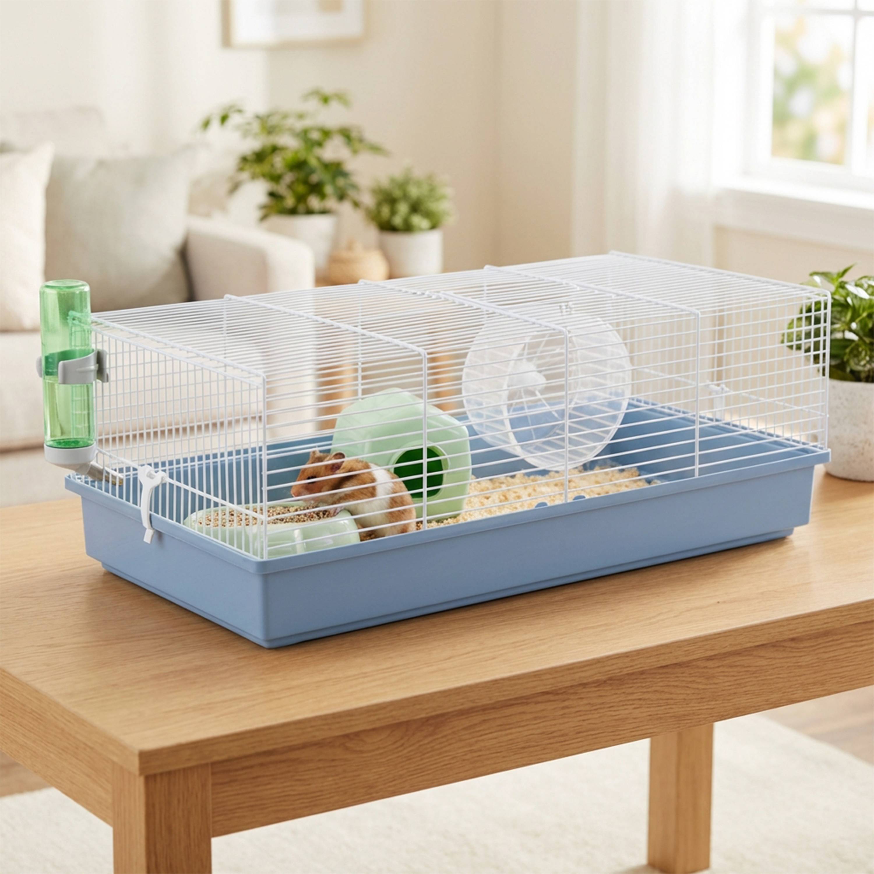 Ferplast - FERPLAST Cage pour Rongeurs CRICETI 11 pour Hamsters, en Métal, Accessoires inclus : Mangeoire, Abreuvoir, Maison, Roue. 57.5x31xh21.5cm - Imagen 3