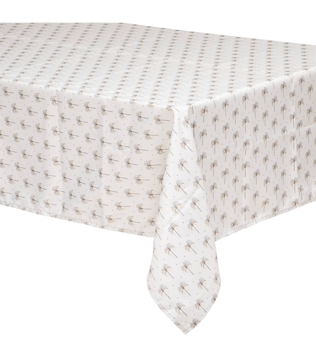 Nappe anti-taches Ivoire imprimé Palm 150 x 300 cm - Imagen 1