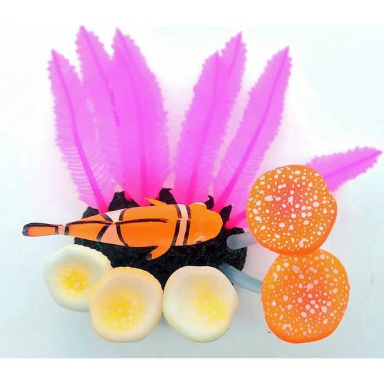 Décoration aquarium Fluo. Poisson clown. 10.5 x 5 x 10 cm. couleur aléatoire - Image 2