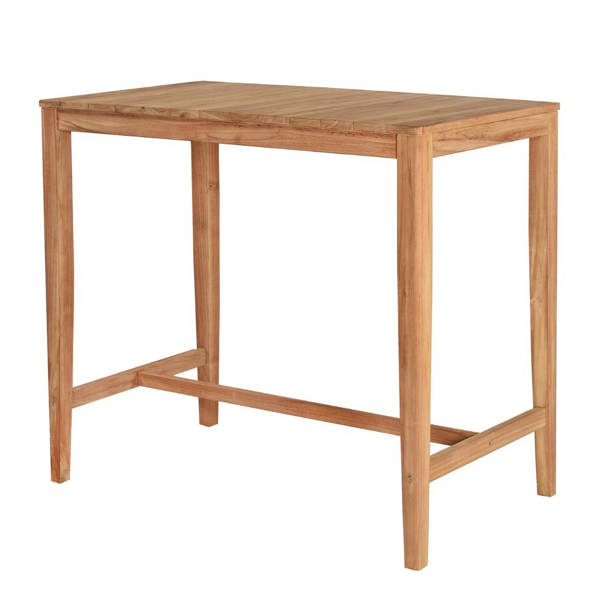 Teck'Attitude - Table haute en teck massif 120 cm Sarina - TECK'Attitude - Image 1
