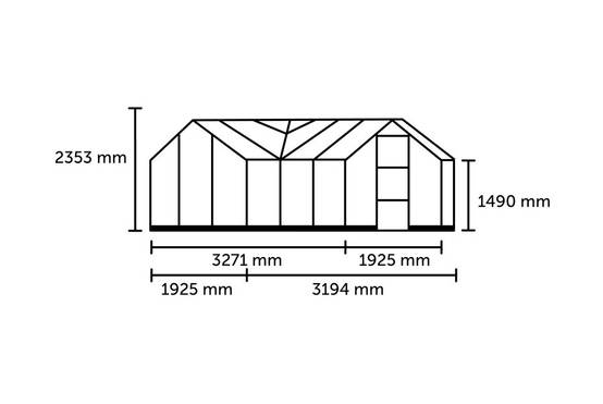 Halls - Serre en verre trempé 8,6 m² ICON Gardenhouse 6, noir - Halls - Image 5
