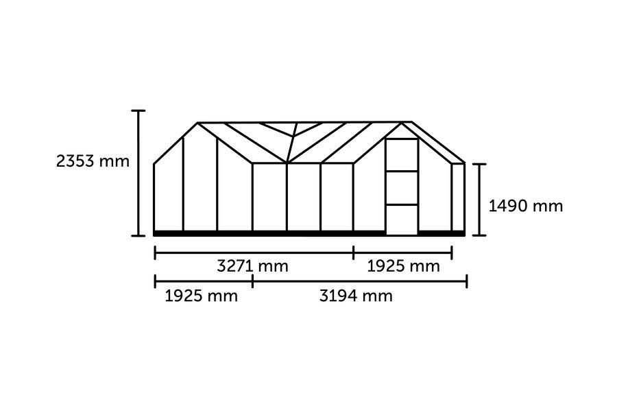 Halls - Serre en verre trempé 8,6 m² ICON Gardenhouse 6, noir - Halls - Image 5