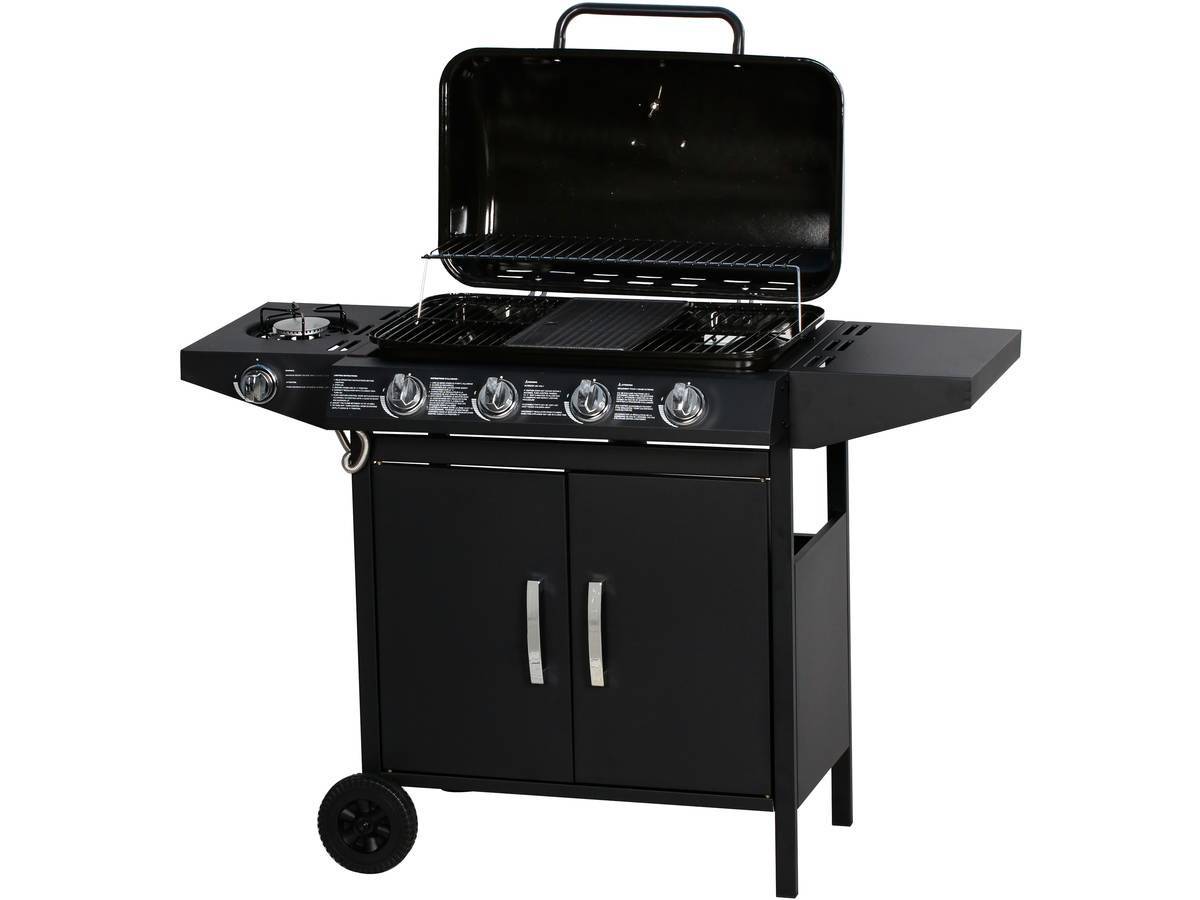 Barbecue Gaz "festa 5" - 5 Brûleurs Dont 1 Latéral - 12.9 Kw- Noir -habitat Et Jardin - Image 2