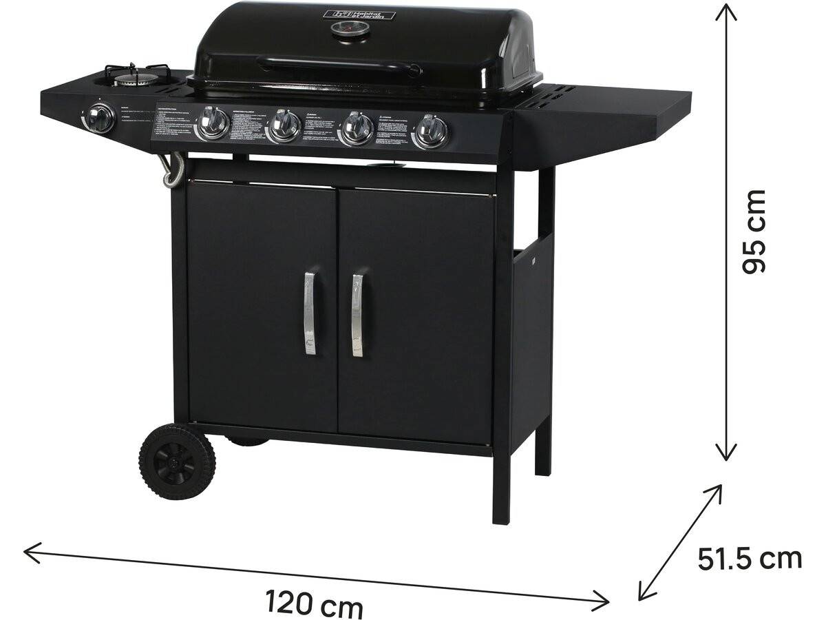 Habitat Et Jardin - Barbecue Gaz "festa 5" - 5 Brûleurs Dont 1 Latéral - 12.9 Kw- Noir -habitat Et Jardin - Imagen 3