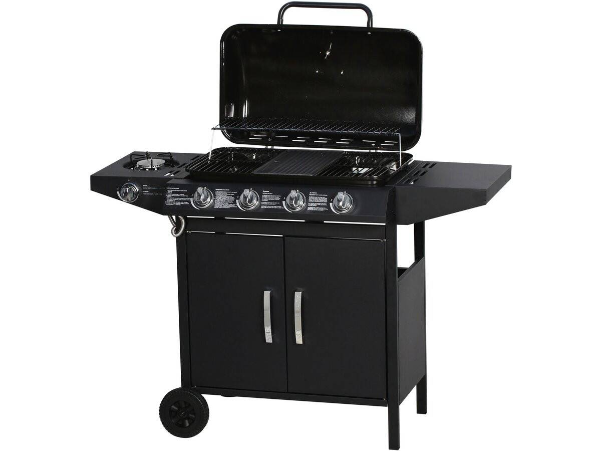 Habitat Et Jardin - Barbecue Gaz "festa 5" - 5 Brûleurs Dont 1 Latéral - 12.9 Kw- Noir -habitat Et Jardin - Imagen 4