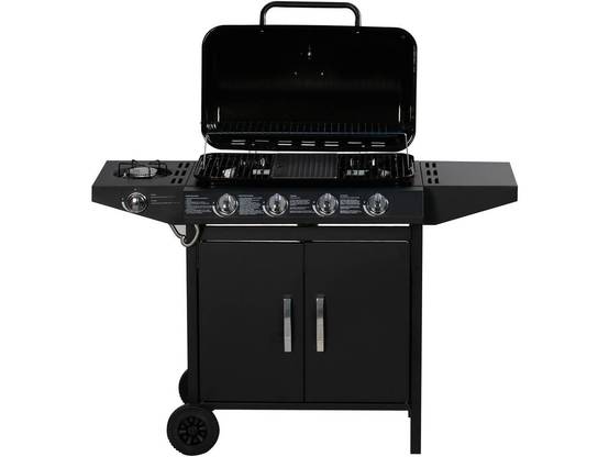 Barbecue Gaz "festa 5" - 5 Brûleurs Dont 1 Latéral - 12.9 Kw- Noir -habitat Et Jardin - Image 4