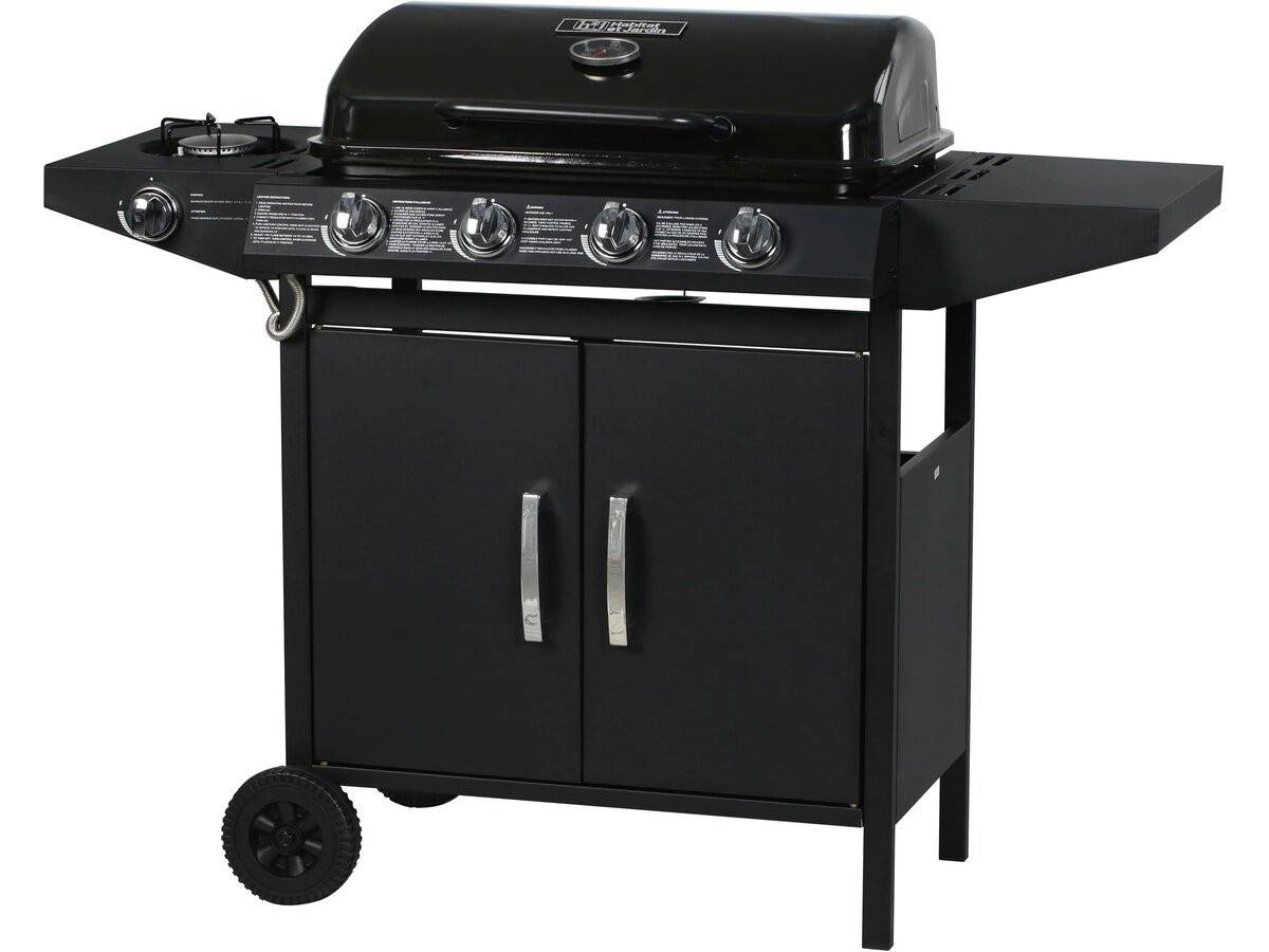 Habitat Et Jardin - Barbecue Gaz "festa 5" - 5 Brûleurs Dont 1 Latéral - 12.9 Kw- Noir -habitat Et Jardin - Imagen 1
