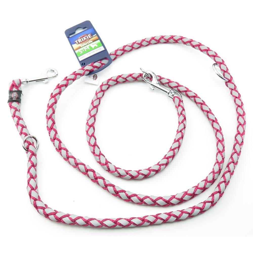 Trixie - Trixie - Laisse Cavo Reflect ø12mm x 2 M Fushia réglable pour chien - Imagen 7