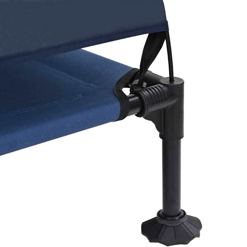Lit surélevé pour chien acier et tissu bleu marine 127 x 81 x 108 cm - PANGIVO - Image 7