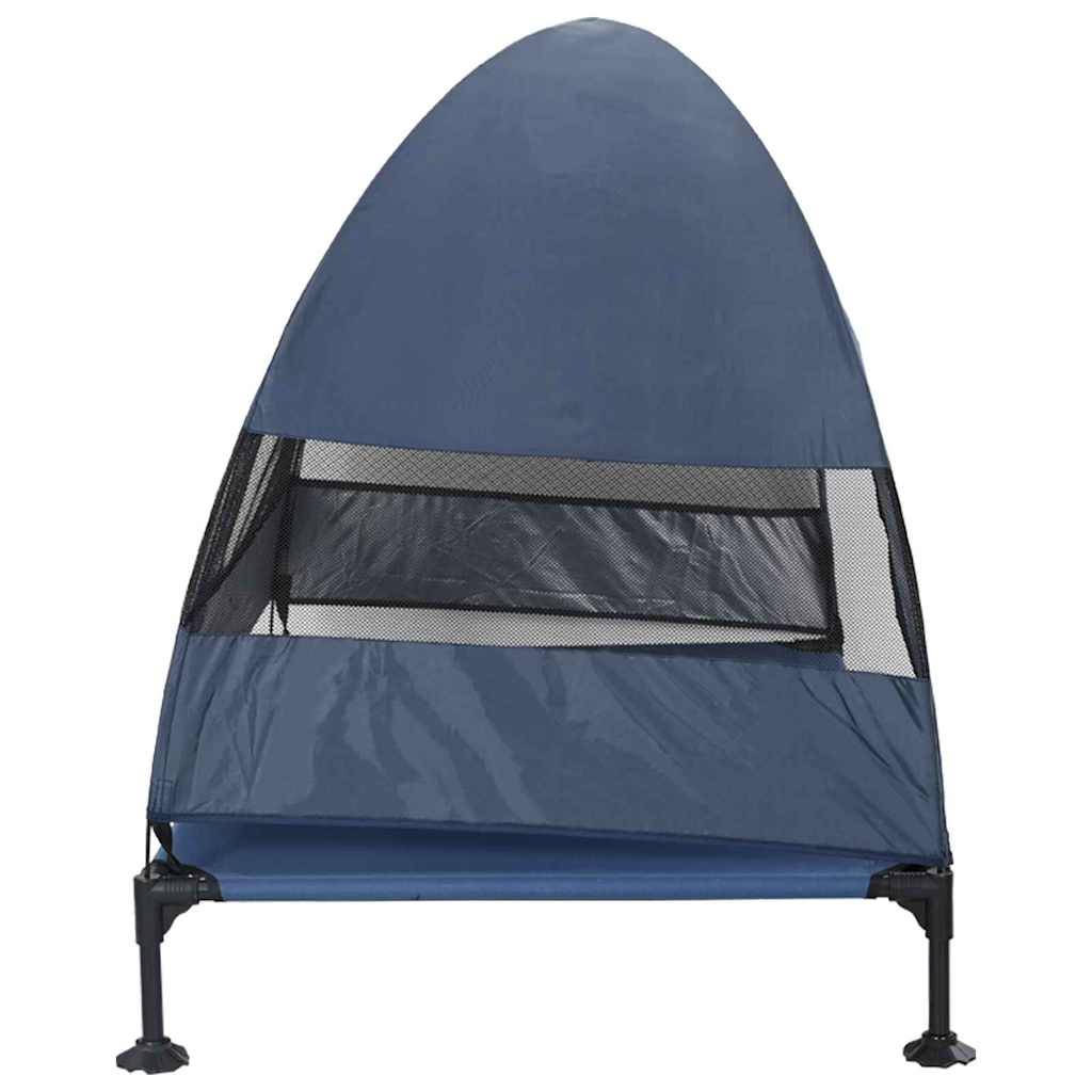 Lit surélevé pour chien acier et tissu bleu marine 127 x 81 x 108 cm - PANGIVO - Image 5