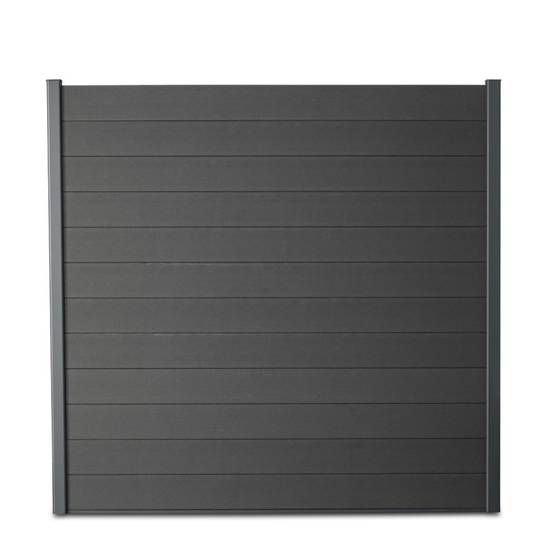 Kit clôture composite et aluminium à sceller H 1m80 L 1m80 gris anthracite avec renforts acier - Palissade - Brise vue - Easy Clôture - Image 2