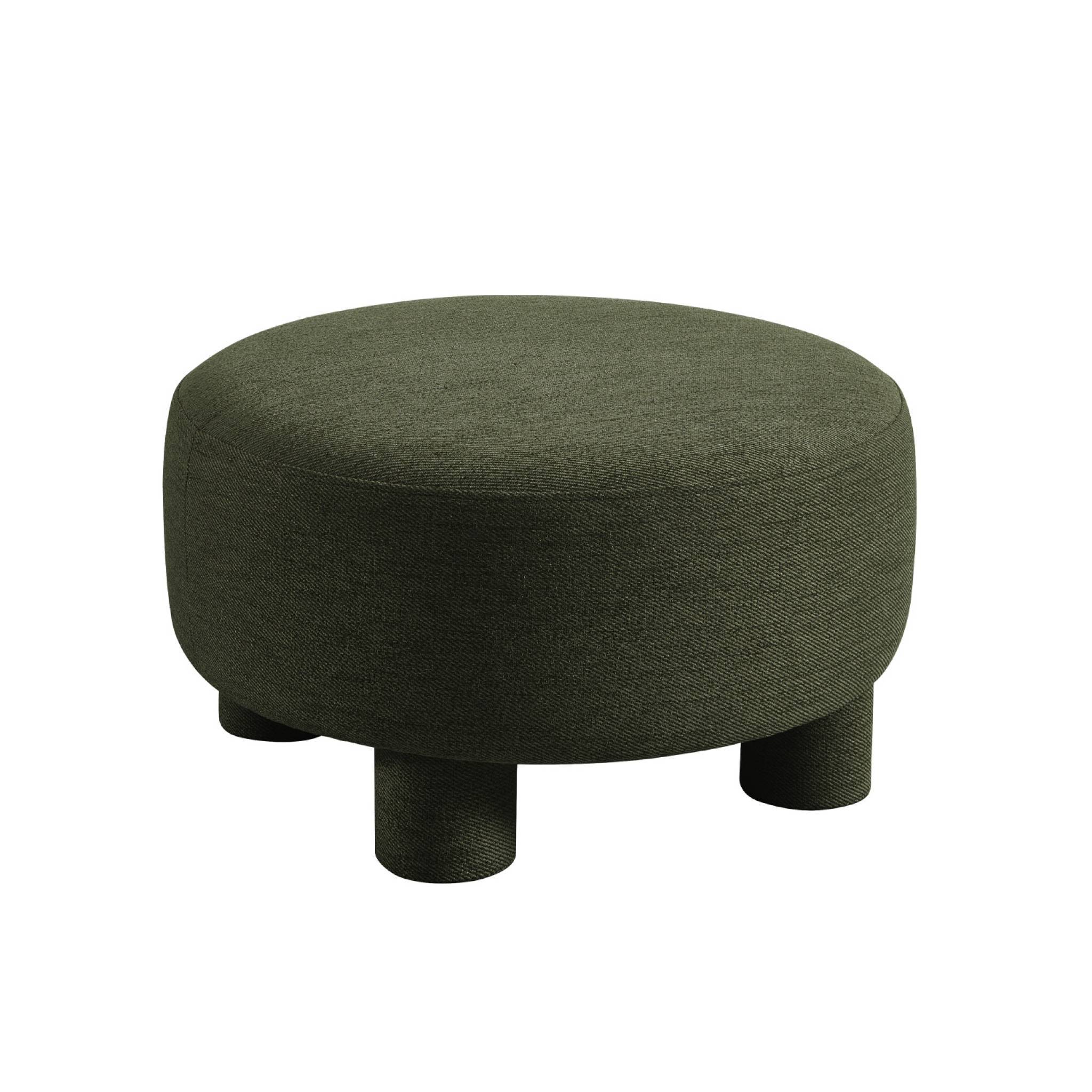 sweeek - Pouf. repose-pieds pour canapé Zenio tissu kaki - Zenio | sweeek - Image 2
