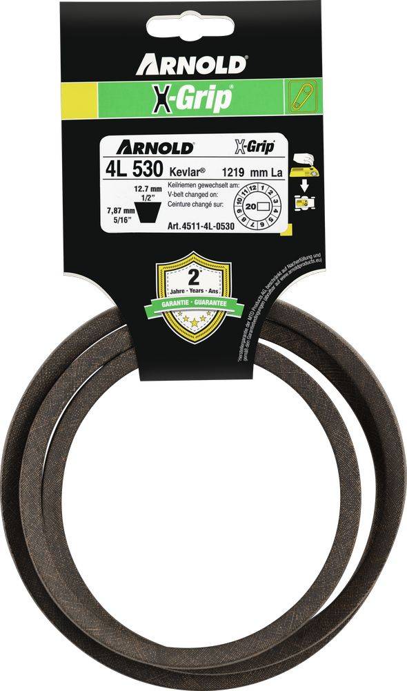 Arnold - Courroie trapézoïdale X-Grip V de type 4L530 Arnold - Imagen 1