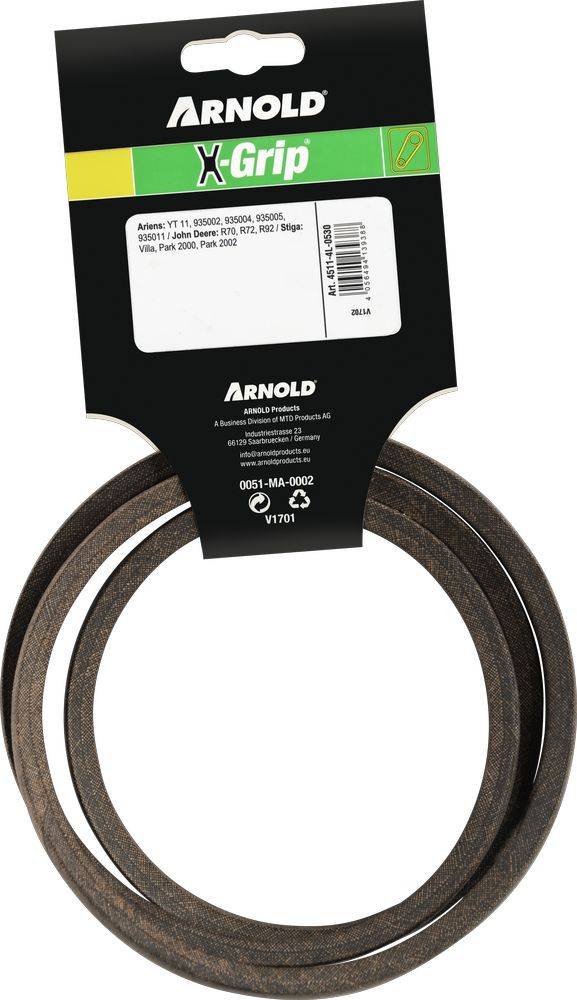 Arnold - Courroie trapézoïdale X-Grip V de type 4L530 Arnold - Imagen 4