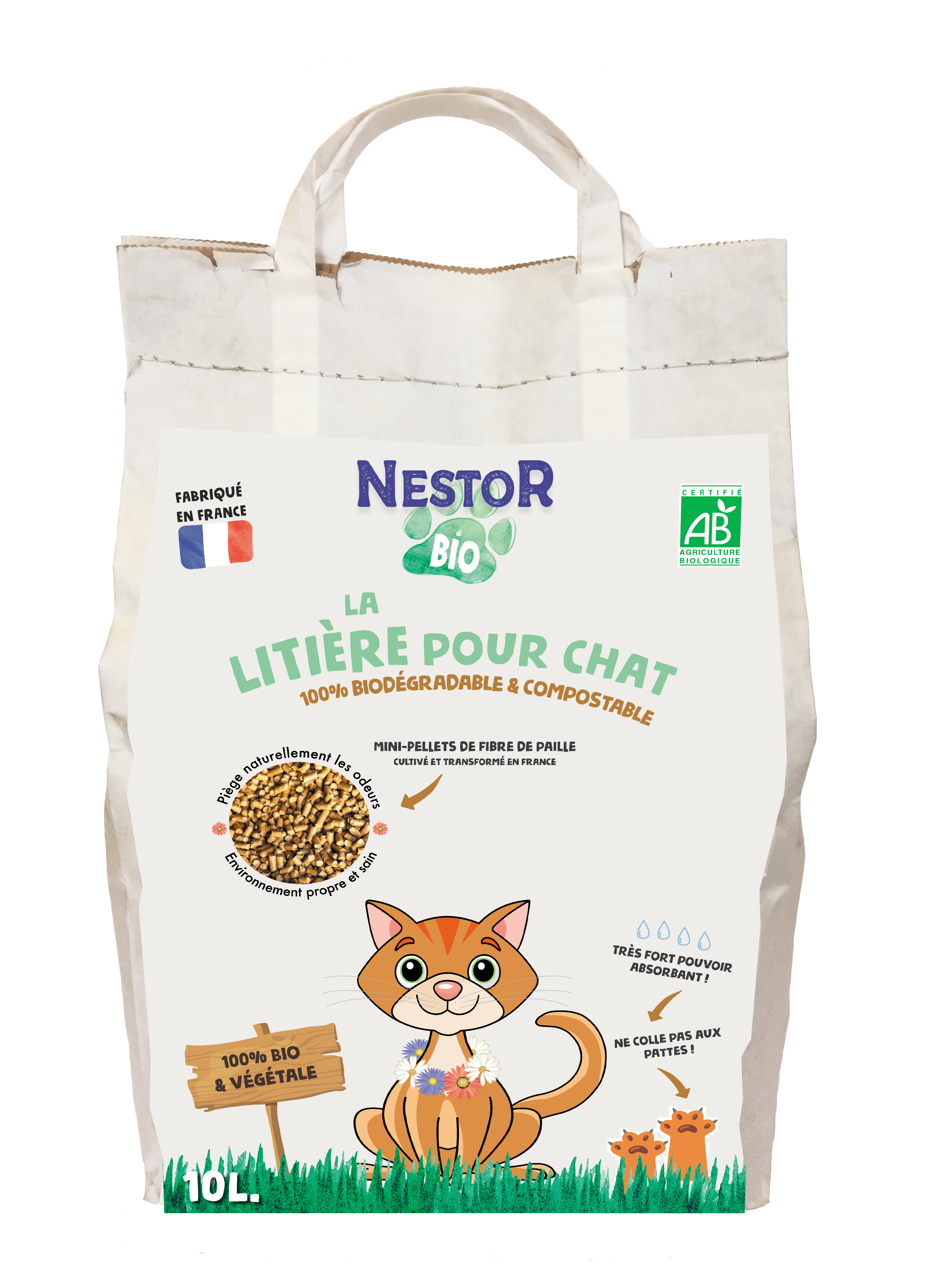 Nestor - Litière Désodorisante 100% Bio et Naturelle - Imagen 1