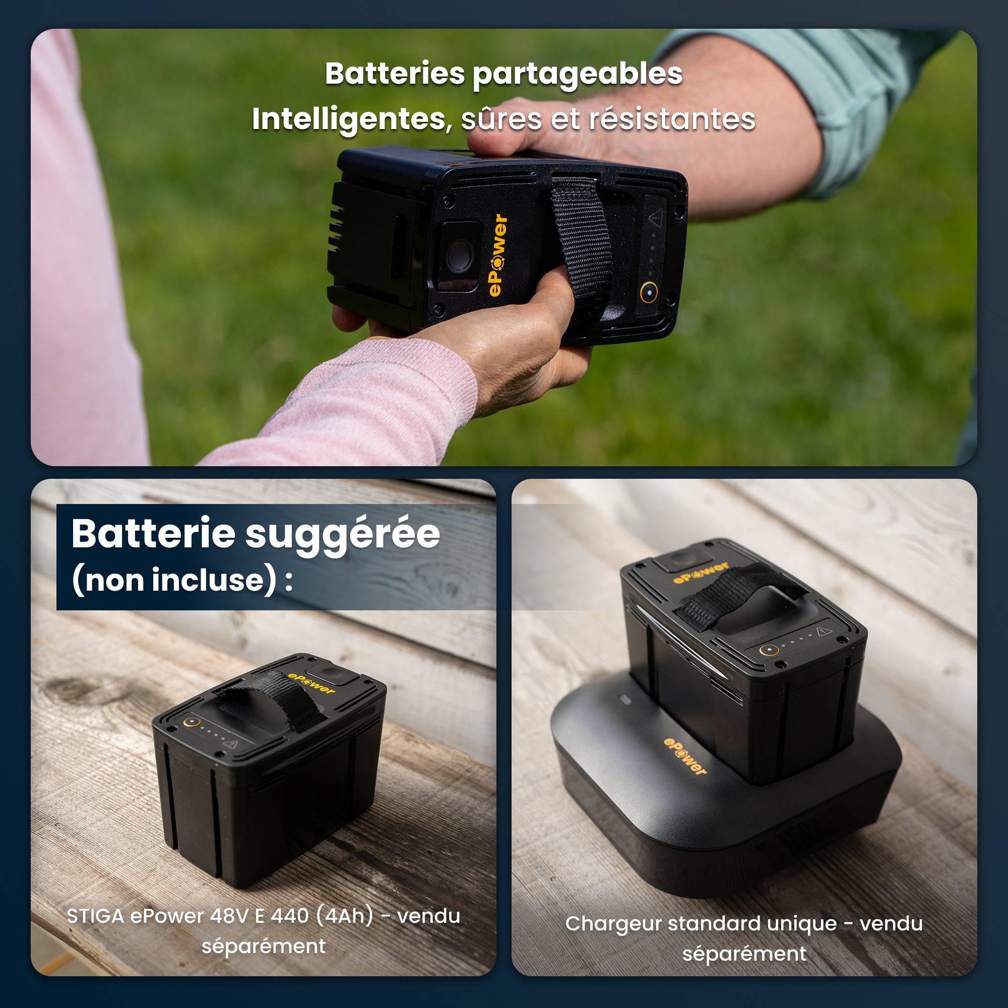 Stiga - Souffleur à Batterie SAB700AE - Moteur puissant de 500 W, Batterie E 420 48 V 2 Ah (non incluse), 3 réglages de vitesse, Ergonomique, Léger 2,76-STIGA - Imagen 3