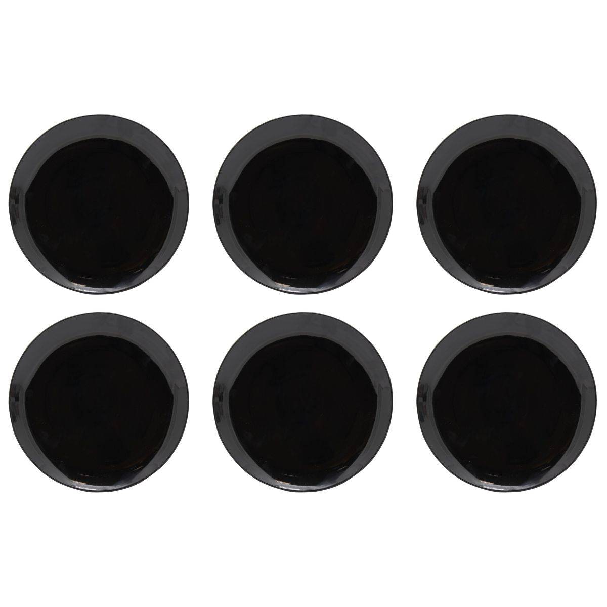 Aubry Gaspard - Assiettes en porcelaine noire (lot de 6) - Imagen 1