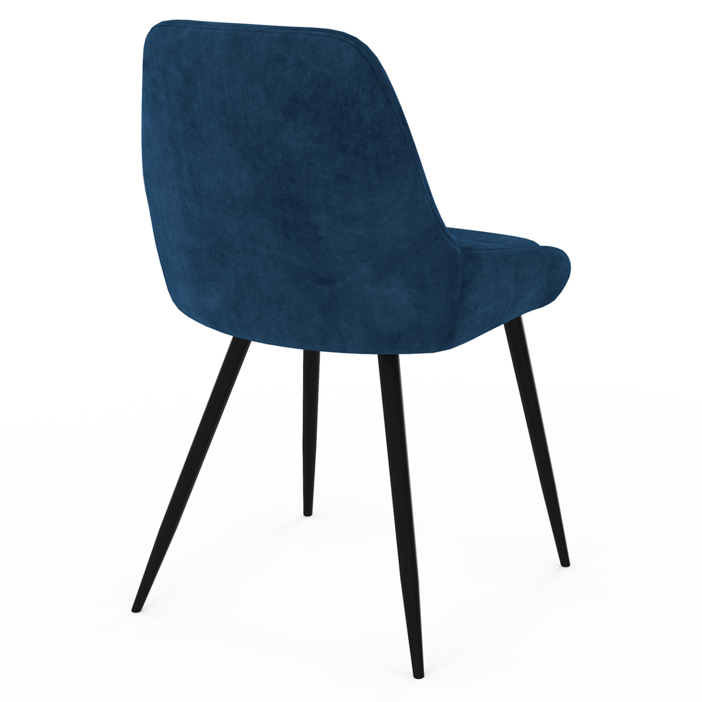 Lot de 4 chaises THALYA en velours bleu avec accoudoirs - Image 5