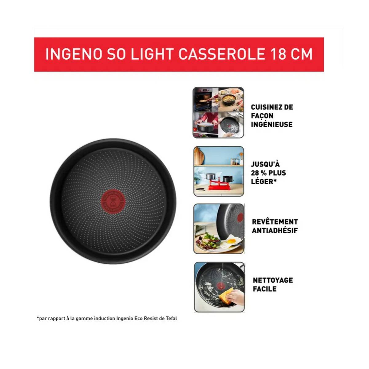 Casserole aluminium 18cm L7232902 Tefal - Image 3