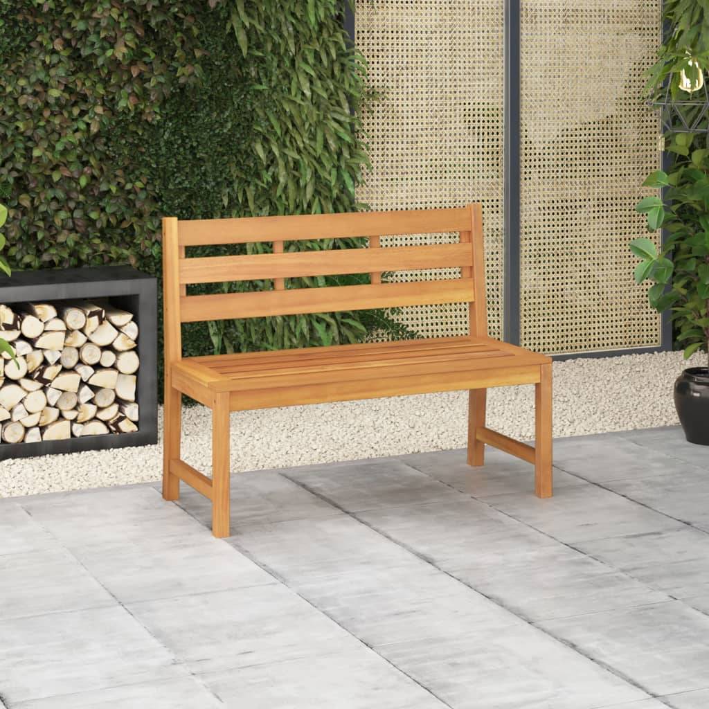 Maison Chic - Banc de jardin - Banc d'extérieur - Banquette 114 cm Bois de teck solide-JU13911 - Imagen 2