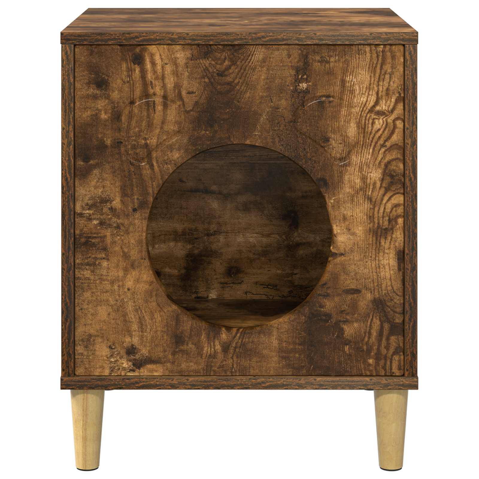 Vidaxl - Maison pour chat Chêne fumé 42,5 x 40 x 53 cm Bois d'ingénierie vidaXL 8000676 - Image 6