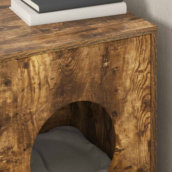 Vidaxl - Maison pour chat Chêne fumé 42,5 x 40 x 53 cm Bois d'ingénierie vidaXL 8000676 - Image 5