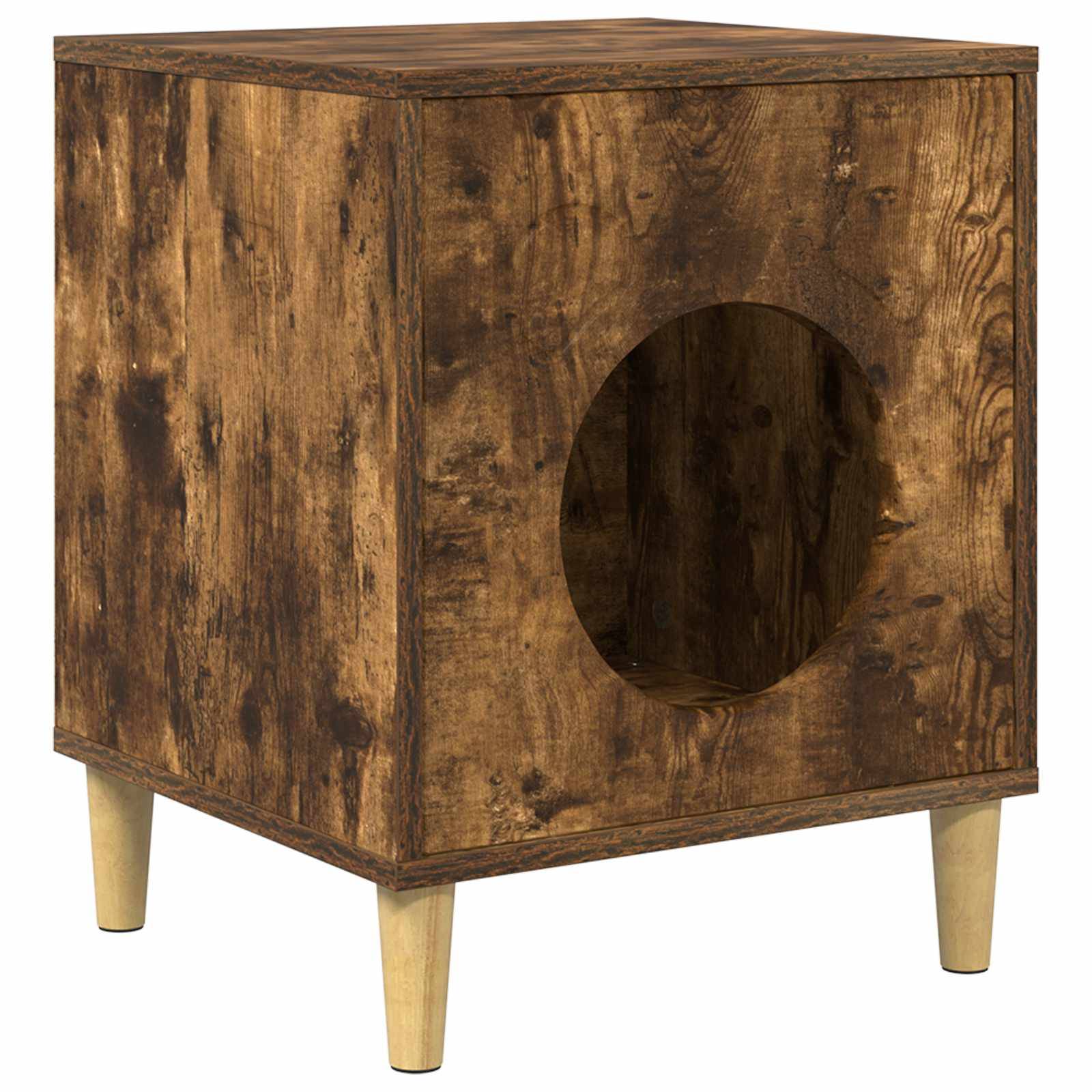 Vidaxl - Maison pour chat Chêne fumé 42,5 x 40 x 53 cm Bois d'ingénierie vidaXL 8000676 - Image 2