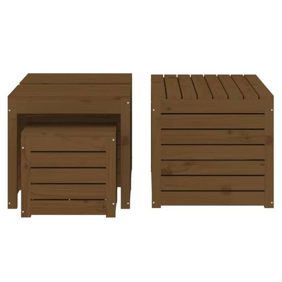 Coffres de jardin 4 pcs bois de pin marron miel 101 x 50.5 x 46.5 cm - PANGIVO - Image 6