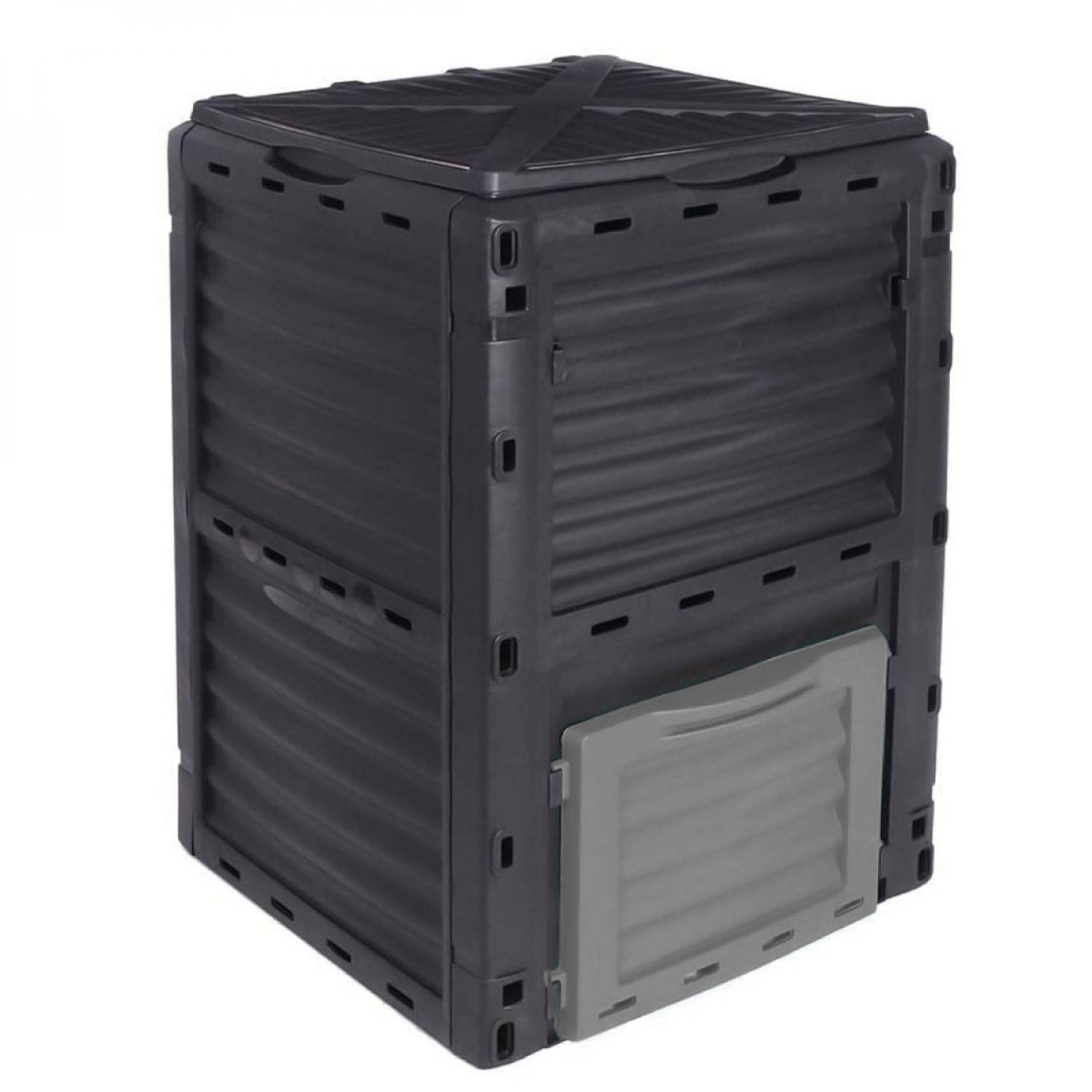 Linxor - Composteur, bac, poubelle à compost de jardin - 300 L - Noir et Gris - Linxor - Imagen 1