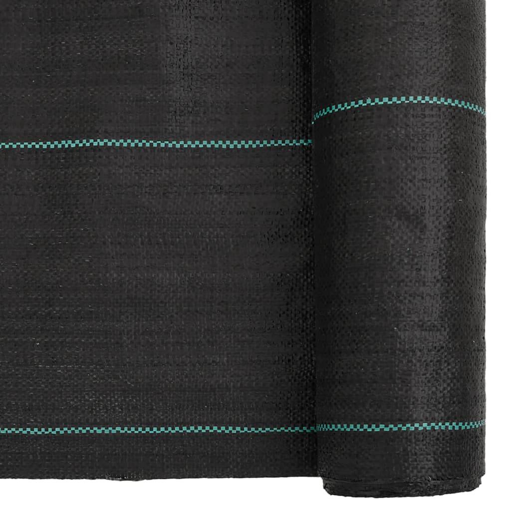 Toile de Paillage 60g/m² Anti-Mauvaises Herbes pour Jardin Potager Allée 1,5x150 m Noir - ComfortXL Outdoor Living - Image 6