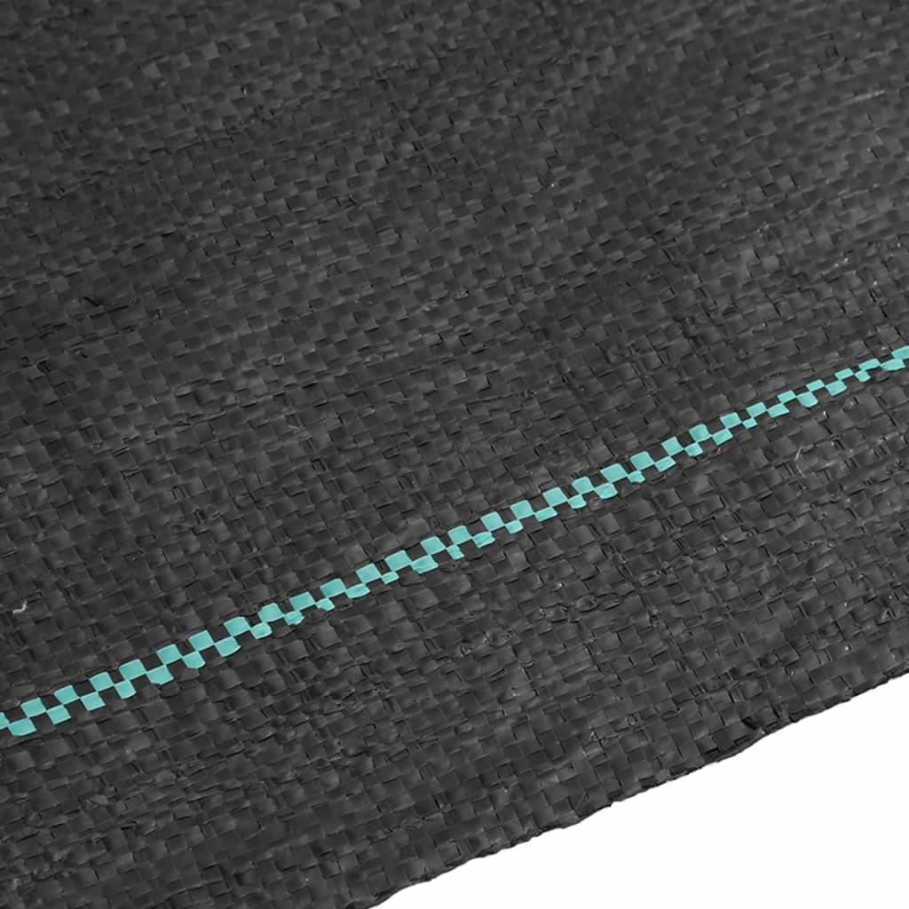 Toile de Paillage 60g/m² Anti-Mauvaises Herbes pour Jardin Potager Allée 1,5x150 m Noir - ComfortXL Outdoor Living - Image 4