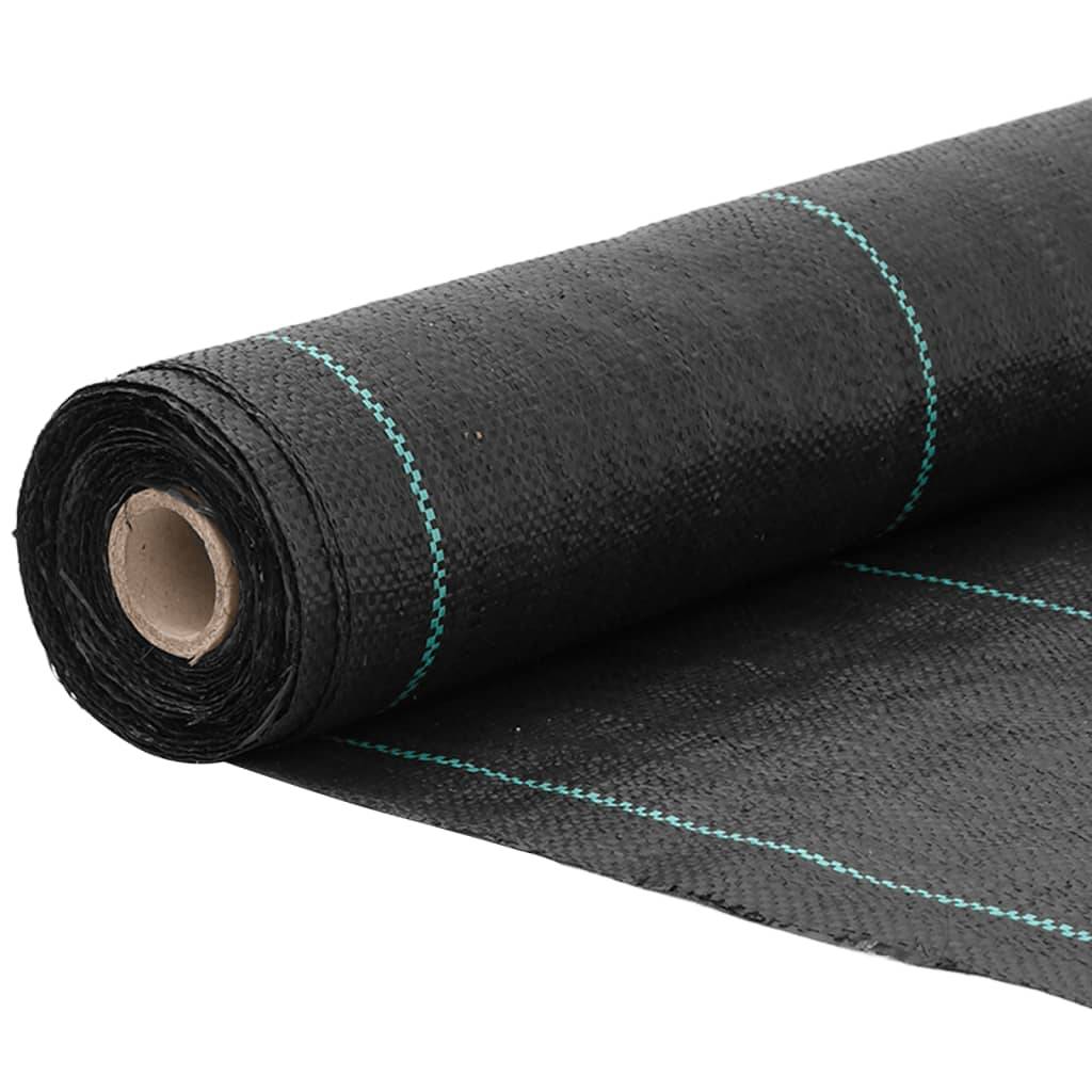 Toile de Paillage 60g/m² Anti-Mauvaises Herbes pour Jardin Potager Allée 1,5x150 m Noir - ComfortXL Outdoor Living - Image 3