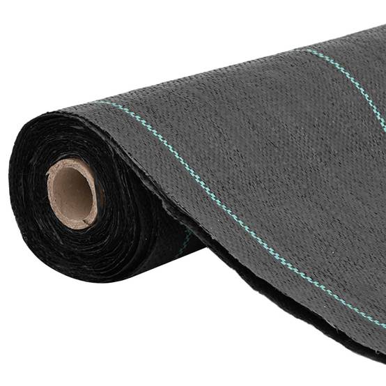 Toile de Paillage 60g/m² Anti-Mauvaises Herbes pour Jardin Potager Allée 1,5x150 m Noir - ComfortXL Outdoor Living - Image 2