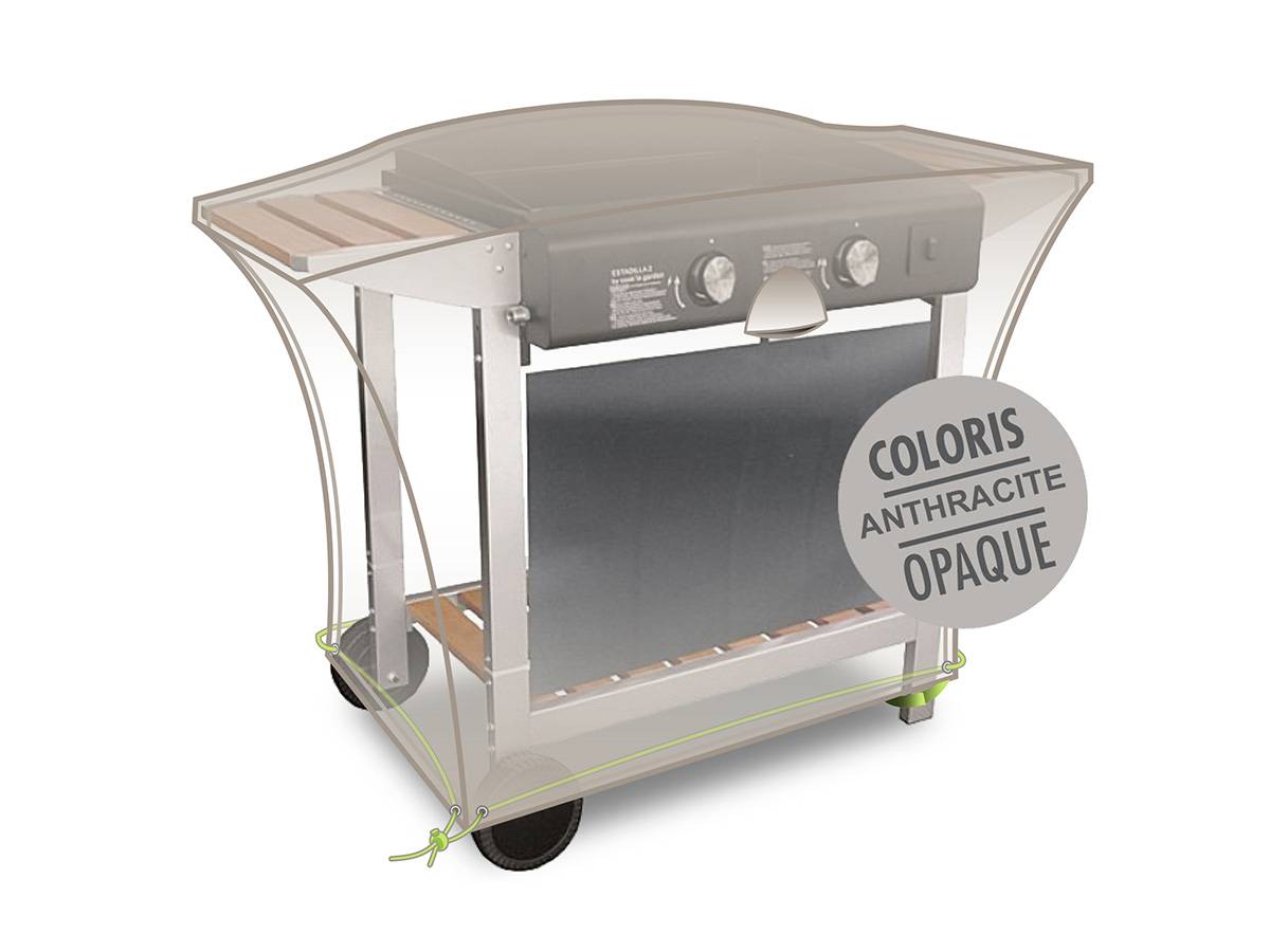 Housse pour plancha encastrée sur chariot Cover Air - 110 x 60 x 60 cm - Jardiline
