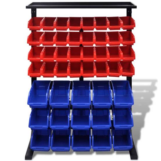 Helloshop26 - Étagère à outils de garage bleu et rouge - Imagen 2