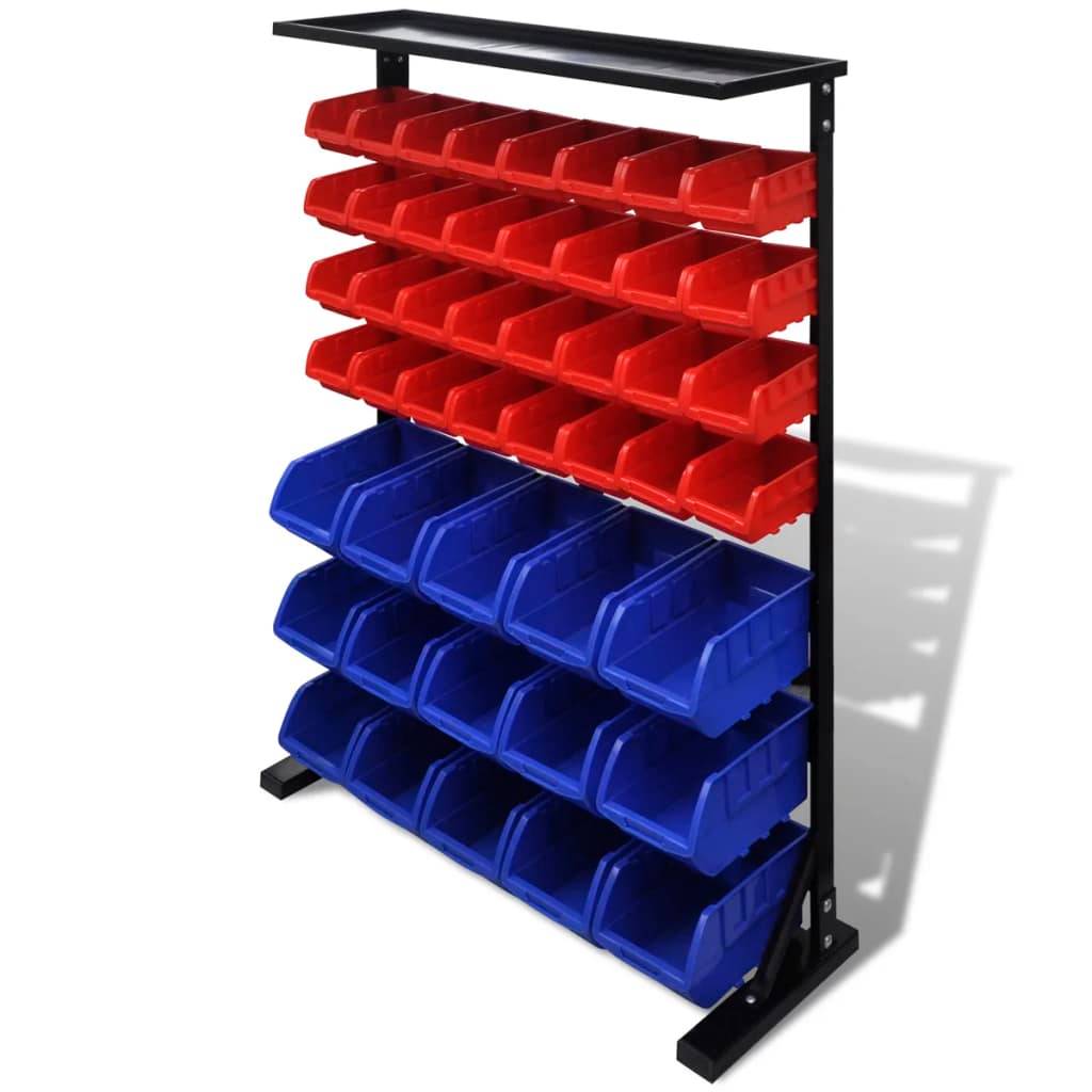 Helloshop26 - Étagère à outils de garage bleu et rouge - Imagen 1
