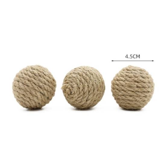 IntiMeg - Lot de 3 balles en sisal pour chat IntiMe - Image 5
