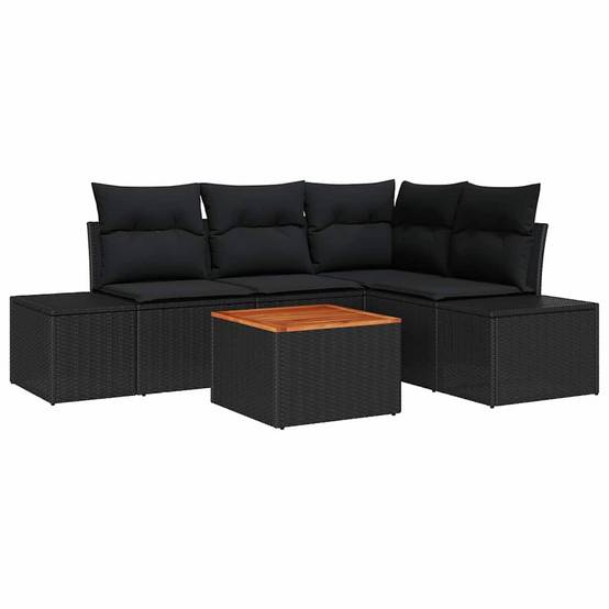 ComfortXL - Petit Salon de Jardin 4 Places en Résine Tressée Modulable pour Balcon et Terrasse Noir – ComfortXL Outdoor Living - Image 2