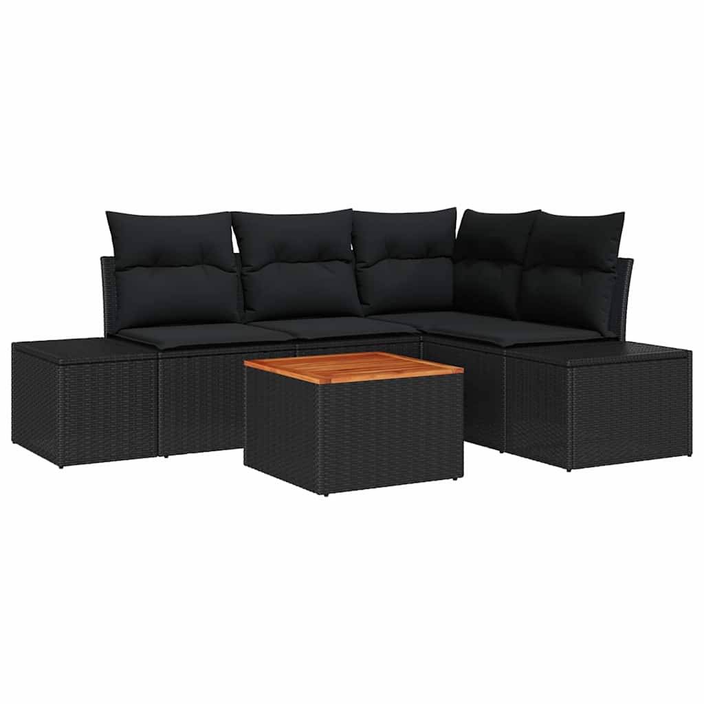 ComfortXL - Petit Salon de Jardin 4 Places en Résine Tressée Modulable pour Balcon et Terrasse Noir – ComfortXL Outdoor Living - Image 2